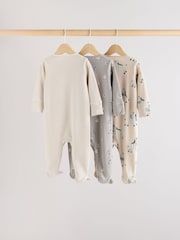 Gris - Lot de 3 dors-bien bébé zébrés 100% coton (0-2ans) - Image 5 de 13