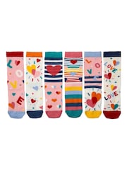 United Odd Socks White Heart and Sole 6 Odd Socks To Mix and Mismatch - Image 2 of 4