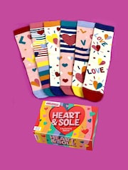 United Odd Socks White Heart and Sole 6 Odd Socks To Mix and Mismatch - Image 4 of 4