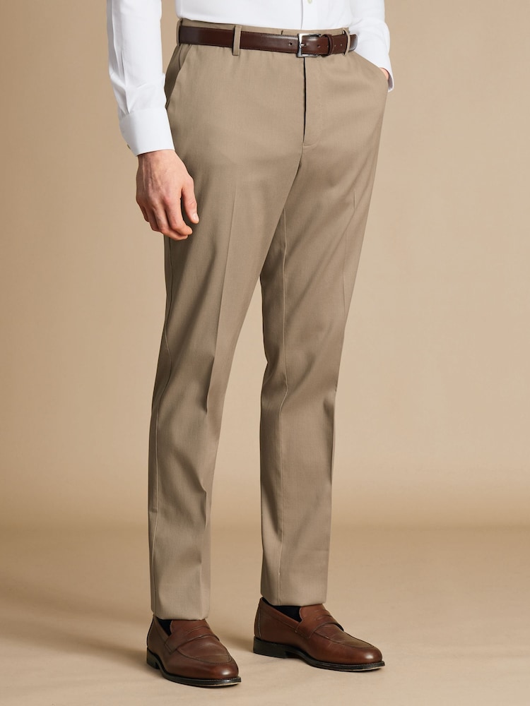 Charles Tyrwhitt Natural Slim Fit Smart Trousers - Image 1 of 5