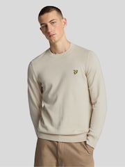 Lyle & Scott Natural Cotton Merino Crew Neck Jumper - Image 1 of 3