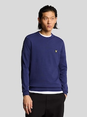 Lyle & Scott Blue Cotton Crew Neck Jumper - Image 1 of 5