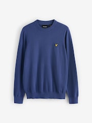 Lyle & Scott Blue Cotton Crew Neck Jumper - Image 5 of 5