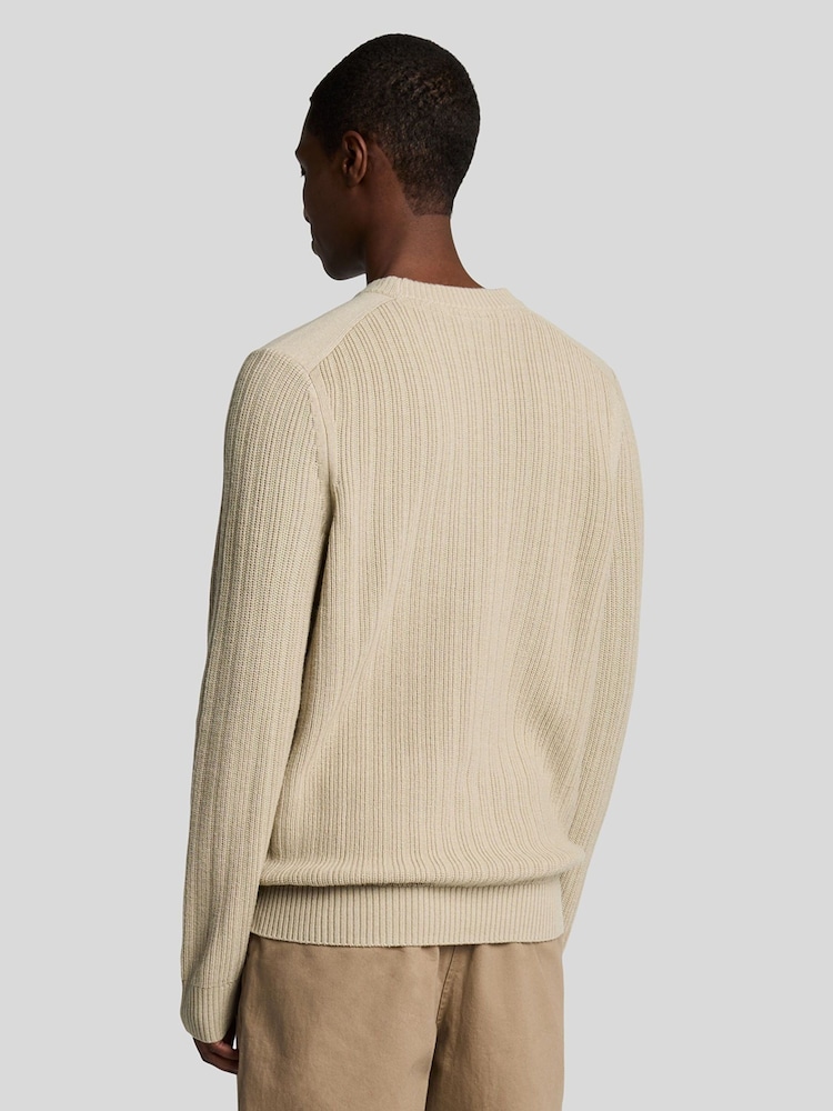 comLyle & Scott redonda canelada Crew Jumper - Imagem 2 de 4