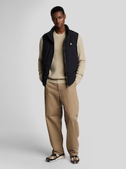 comLyle & Scott redonda canelada Crew Jumper - Imagem 4 de 4