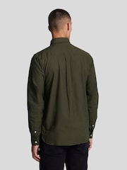 Lyle & Scott Green 100% Cotton Plain Oxford Shirt - Image 3 of 4