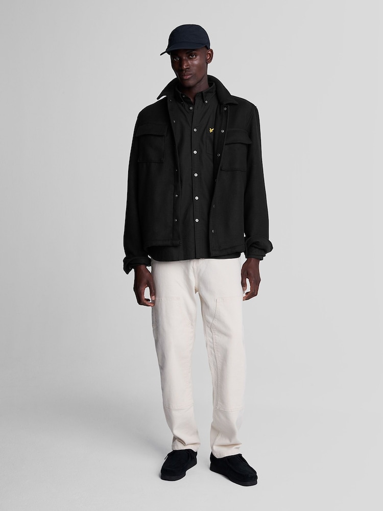 Lyle & Scott Black Cotton Plain Oxford Shirt - Image 2 of 5
