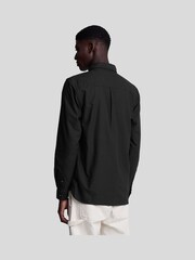 Lyle & Scott Black Cotton Plain Oxford Shirt - Image 3 of 5