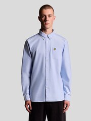 Lyle & Scott Blue Dark Cotton Oxford Shirt - Image 1 of 3
