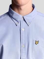Lyle & Scott Blue Dark Cotton Oxford Shirt - Image 2 of 3