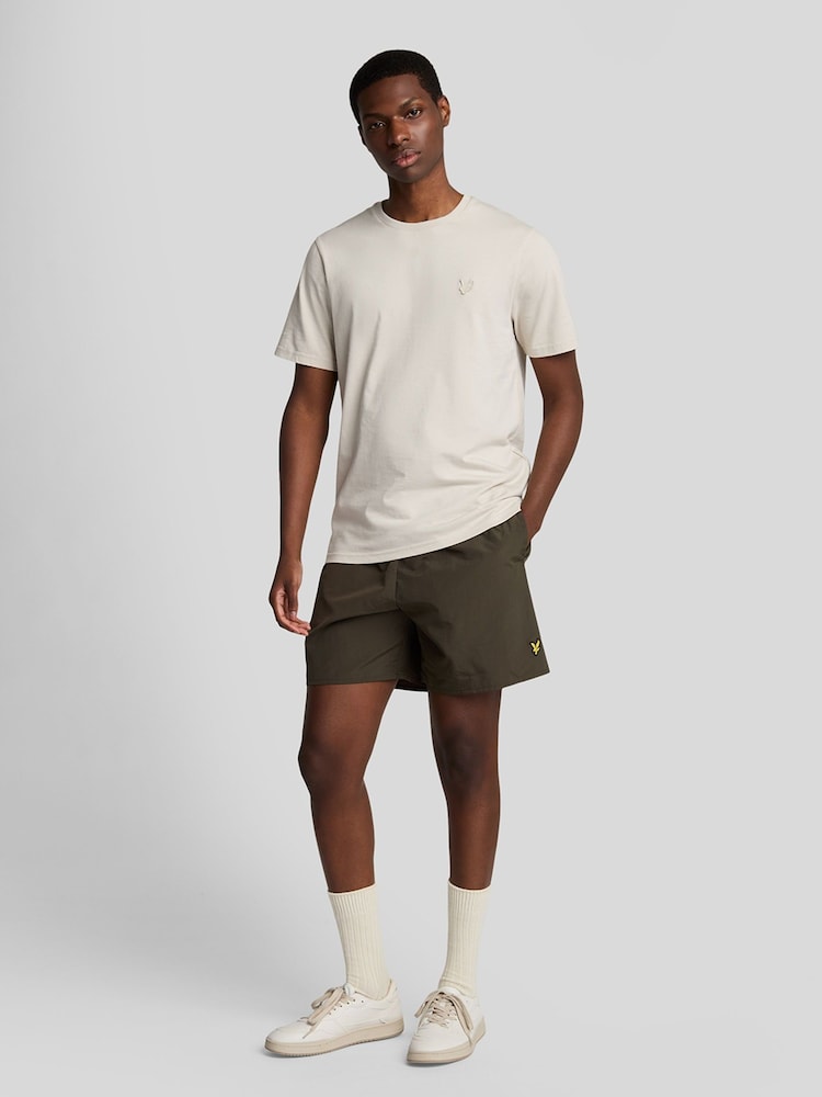 Verde caqui - Lyle & Scott Plain Swim Shorts - Imagen 1 de 4