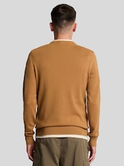 Lyle & Scott Brown Cotton Crew Neck Jumper - Image 2 of 4