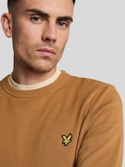 Lyle & Scott Brown Cotton Crew Neck Jumper - Image 3 of 4