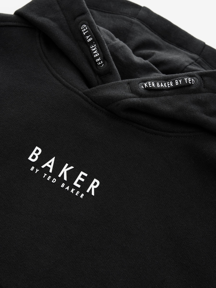 Baker by Ted Baker Black Overhead Hoodie - Image 9 of 9