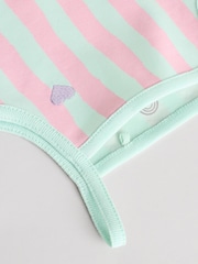 Multi stripe Strappy Vest Baby 100% Cotton Bodysuits 3 Pack - Image 9 of 11