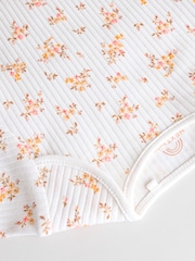 Apricot mit Streublümchen - Kurzarm-Baby-Bodys aus 100 % Baumwolle im 5er-Pack - Bild 11 von 13