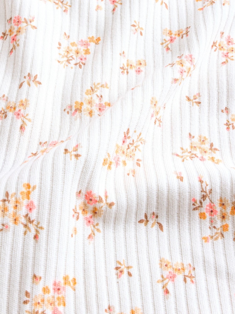 Apricot mit Streublümchen - Kurzarm-Baby-Bodys aus 100 % Baumwolle im 5er-Pack - Bild 13 von 13