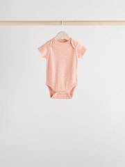 Apricot mit Streublümchen - Kurzarm-Baby-Bodys aus 100 % Baumwolle im 5er-Pack - Bild 5 von 13