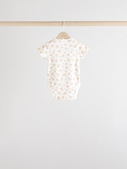 Apricot mit Streublümchen - Kurzarm-Baby-Bodys aus 100 % Baumwolle im 5er-Pack - Bild 7 von 13