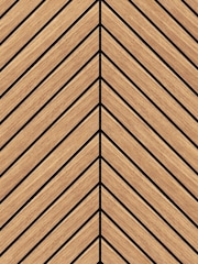 Hoopla Walls Oak Chevron Slat Wallpaper - Image 2 of 2