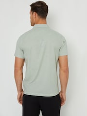Threadbare Green Cotton Revere Collar Short Sleeve 100% Cotton Shirt - Image 2 of 4