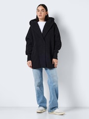 NOISY MAY Black Long Sleeve Teddy Coat - Image 2 of 5