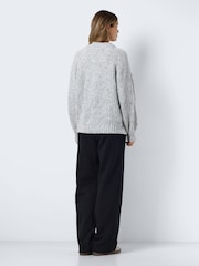 NOISY MAY Grey Long Sleeve Knitted Button Down Cardigan - Image 3 of 7