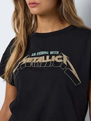 NOISY MAY Black 100% Cotton Short Sleeve Metallica Band T-Shirt - Image 5 of 7