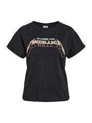 NOISY MAY Black 100% Cotton Short Sleeve Metallica Band T-Shirt - Image 6 of 7