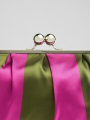 LK Bennett Lana Large Pink Snaplock Clutch Bag - Image 3 of 3