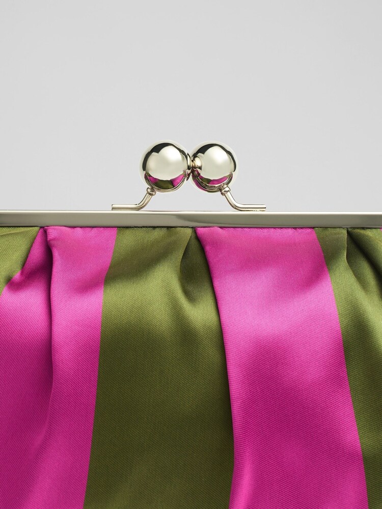LK Bennett Lana Large Pink Snaplock Clutch Bag - Image 3 of 3