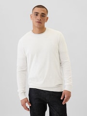 Gap Cream Cotton Knit Crew Neck Jumper - Image 1 of 4