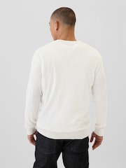 Gap Cream Cotton Knit Crew Neck Jumper - Image 2 of 4
