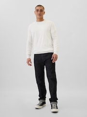 Gap Cream Cotton Knit Crew Neck Jumper - Image 3 of 4