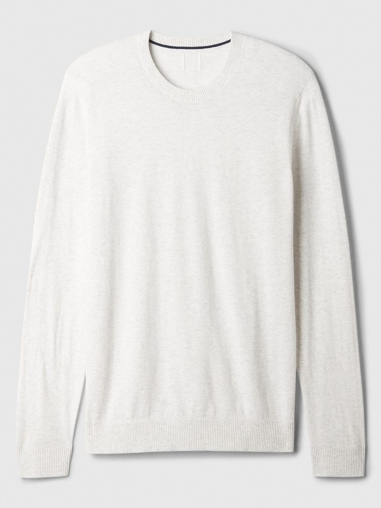 Gap Cream Cotton Knit Crew Neck Jumper - Image 4 of 4
