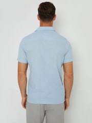 Threadbare Blue Cotton Revere Collar Short Sleeve 100% Cotton Shirt - Image 2 of 4