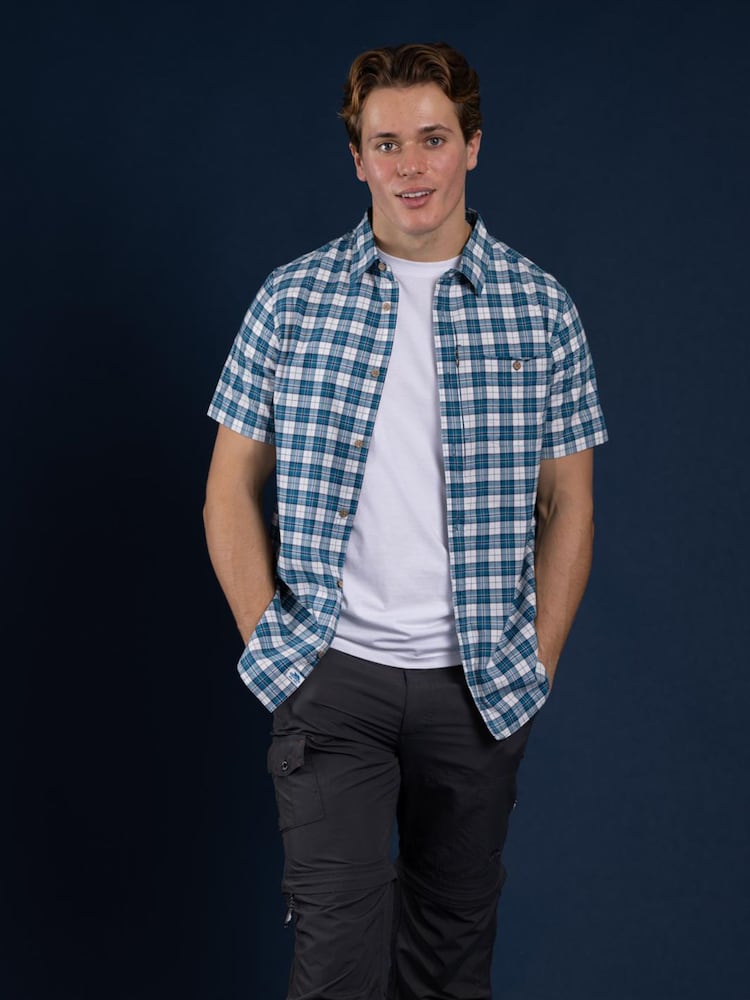 Trespass Mens Blue Calcutt Shirt - Image 1 of 5