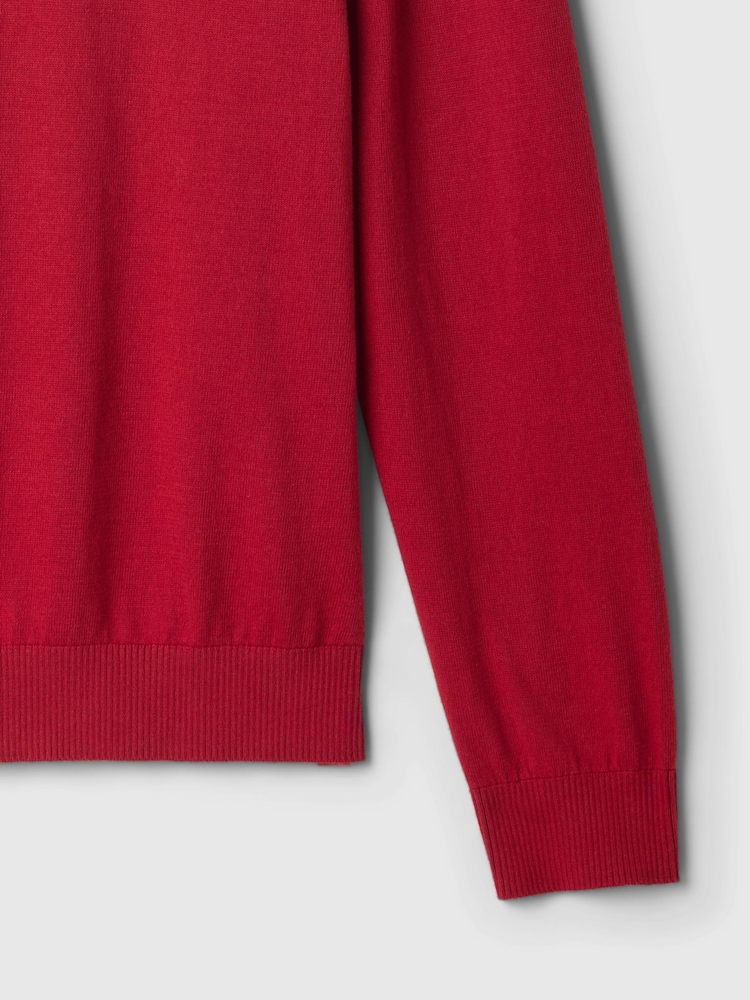 Gap Red Cotton Knit Crew Neck Jumper - Image 8 of 8