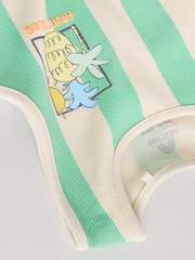 Green Stripe/ Pineapple Print Vest Baby Bodysuits 5 Pack - Image 11 of 13