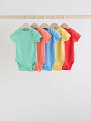 Bright Baby Short Sleeve Bodysuits 5 Pack - Image 1 of 12