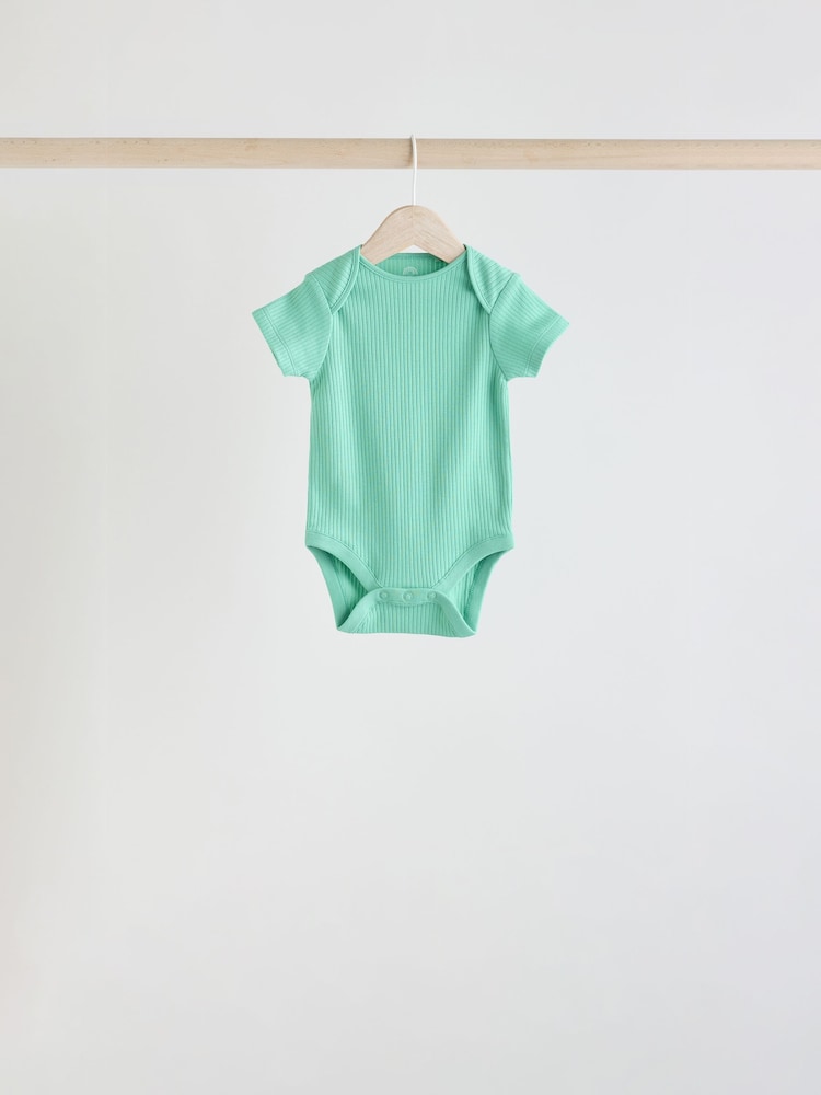 Bright Baby Short Sleeve Bodysuits 5 Pack - Image 2 of 12