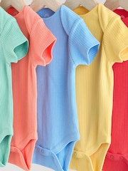 Bright Baby Short Sleeve Bodysuits 5 Pack - Image 9 of 12