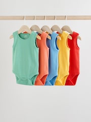 Bright Baby Vest Bodysuits 5 Pack - Image 1 of 13