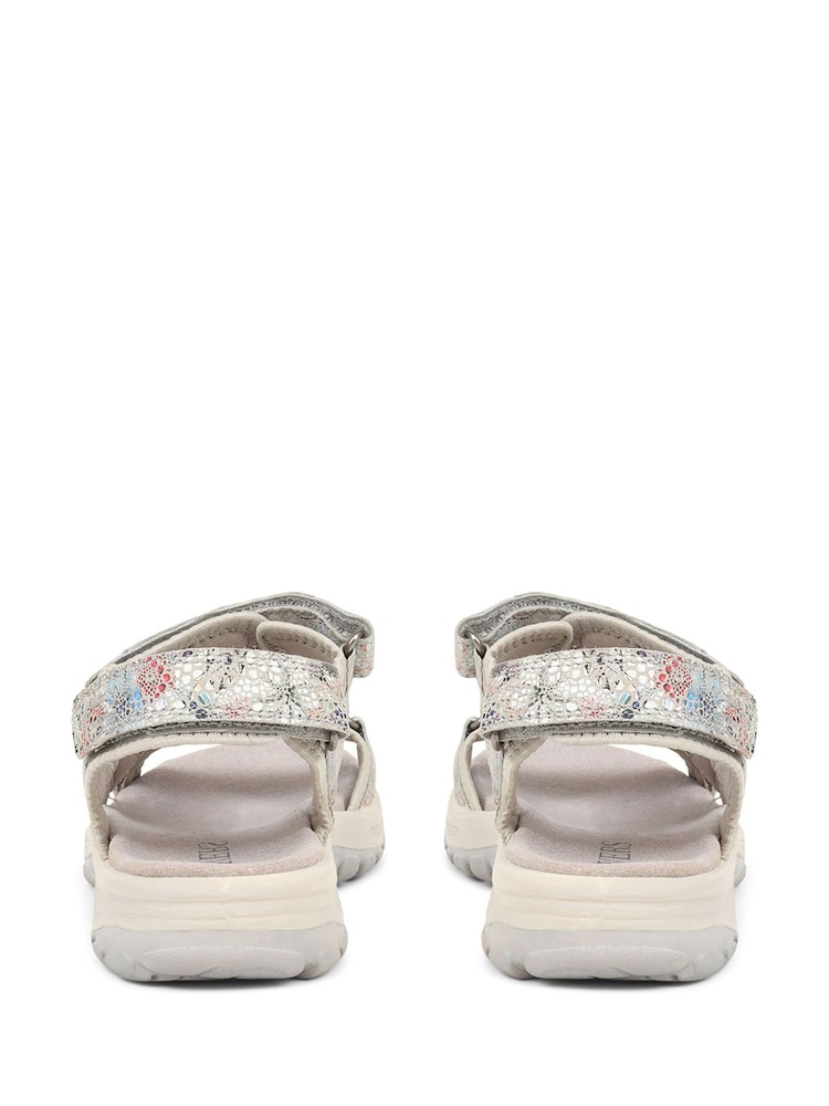 Pavers Grey Multi Strap Adjustable Sandals - Image 3 of 5