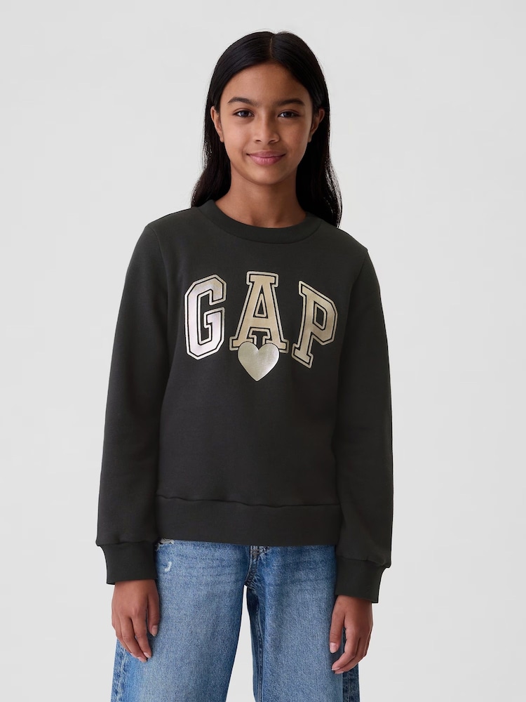 Gap Black Heart Logo Crew Neck Sweatshirt (4-13yrs) - Image 1 of 4