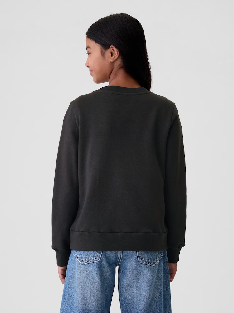 Gap Black Heart Logo Crew Neck Sweatshirt (4-13yrs) - Image 2 of 4 Gap Black Heart Logo Crew Neck Sweatshirt (4-13yrs) - Image 2 of 4