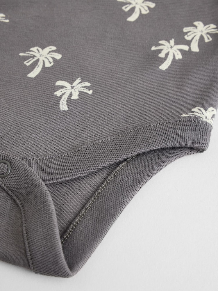 Imprimé tropical monochrome/Cream - Bébé débardeur Bodies 5 Lot - Image 12 of 13
