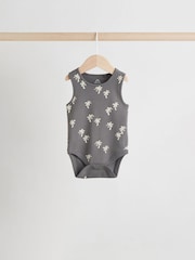 Imprimé tropical monochrome/Cream - Bébé débardeur Bodies 5 Lot - Image 3 of 13