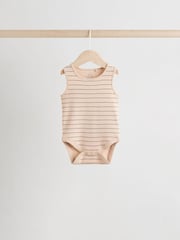 Imprimé tropical monochrome/Cream - Bébé débardeur Bodies 5 Lot - Image 4 of 13