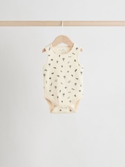 Imprimé tropical monochrome/Cream - Bébé débardeur Bodies 5 Lot - Image 5 of 13